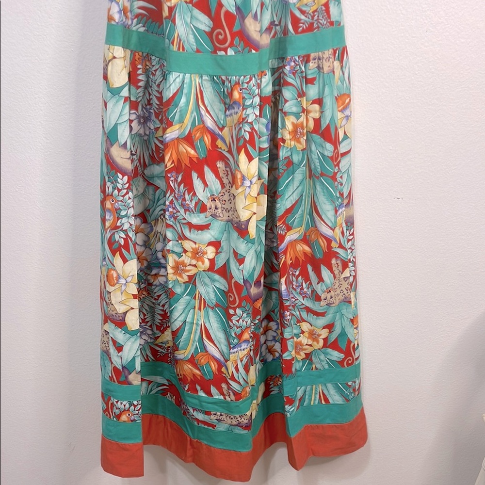 Gilligan O’Malley Vintage 1970s Cotton Hawaiian Style Maxi Dress EUC - Picture 8 of 12